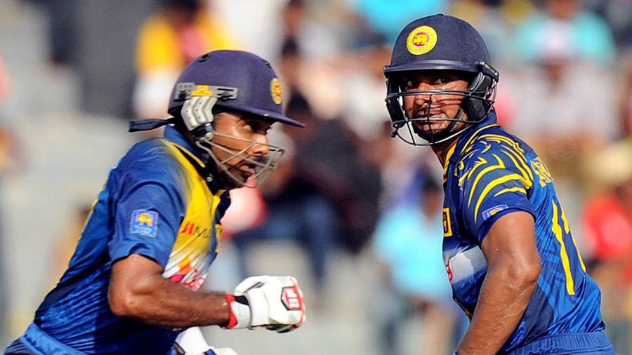 Two Sri Lanka Cricket Players Focus Wallpaper