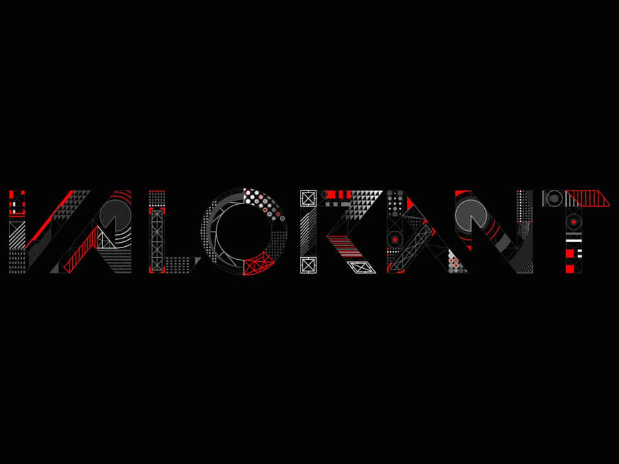 Typography Art In Black Valorant Desktop Wallpaper