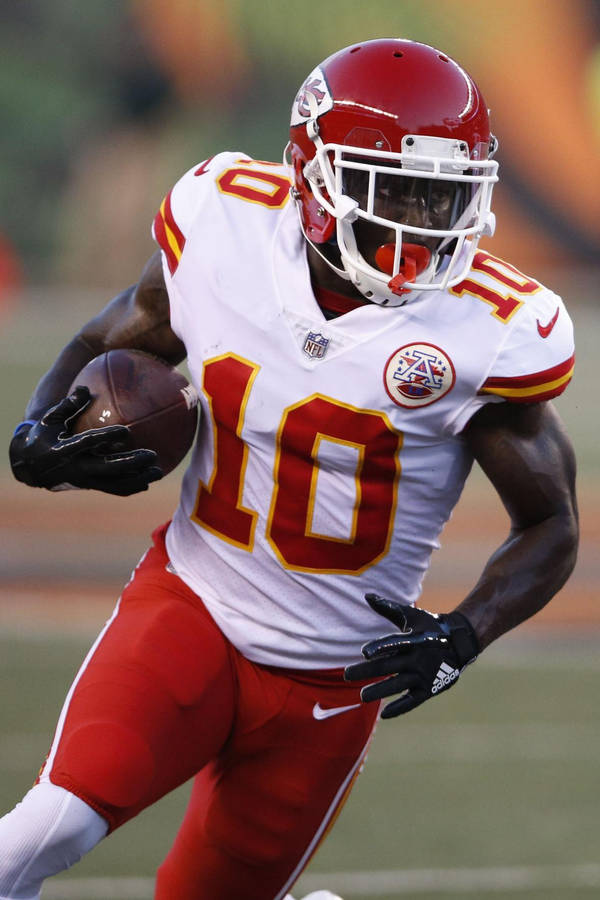 Tyreek Hill Kansas City Chiefs Jersey Number 10 Wallpaper