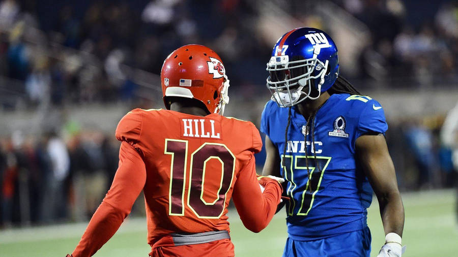 Tyreek Hill Nfc Blue Uniform Wallpaper