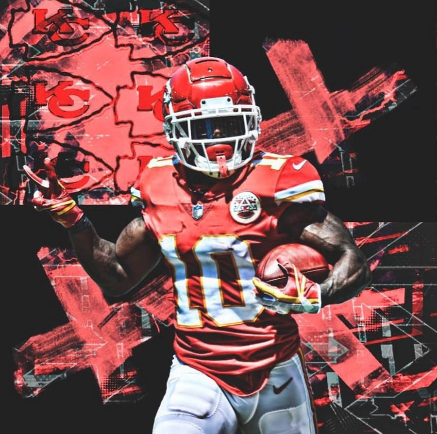 Tyreek Hill Red Art Wallpaper