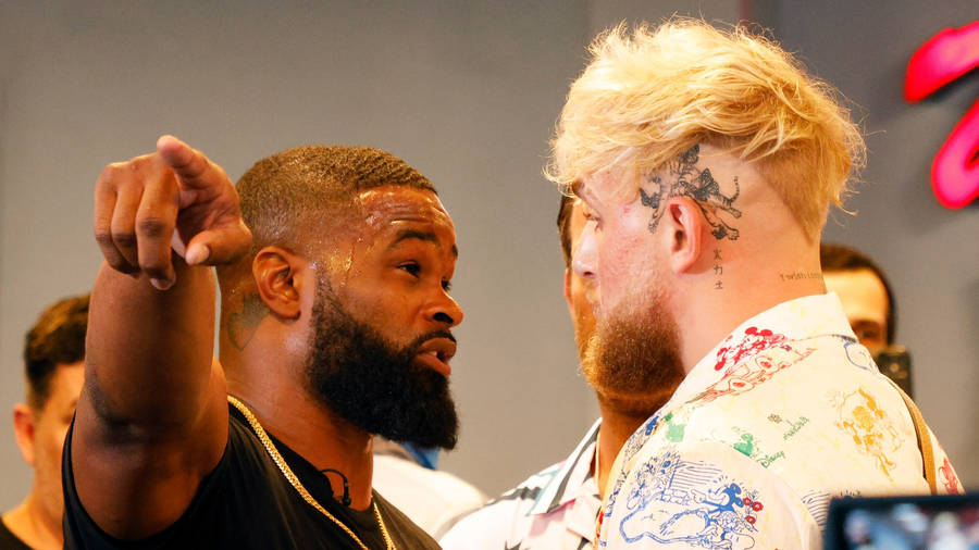 Tyron Woodley Confronts Jake Paul Wallpaper