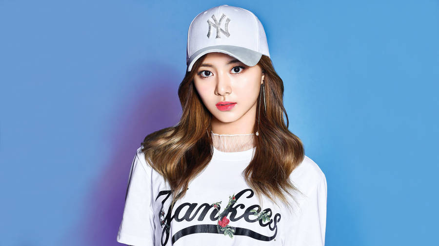 Tzuyu In Yankees Wallpaper