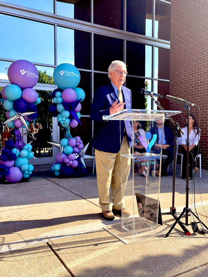 U.s. Senator Mitch Mcconnell At Confluent Health Event. Wallpaper