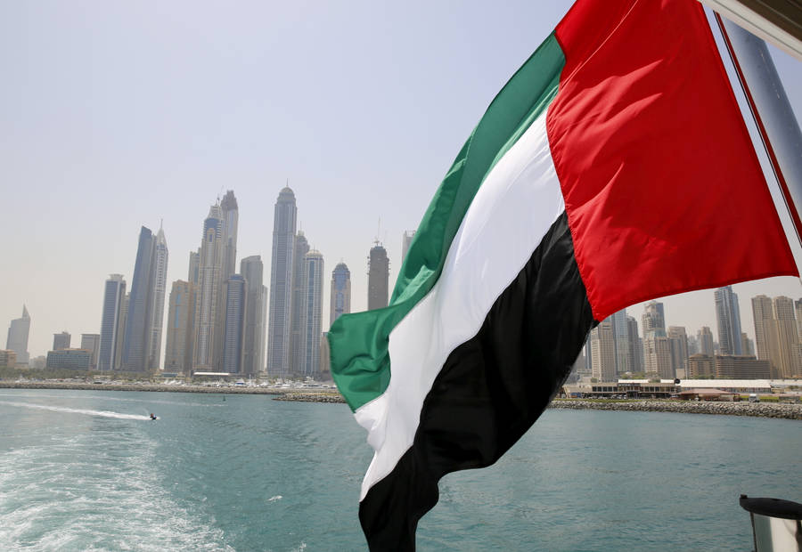 Uae Flag Flying Wallpaper