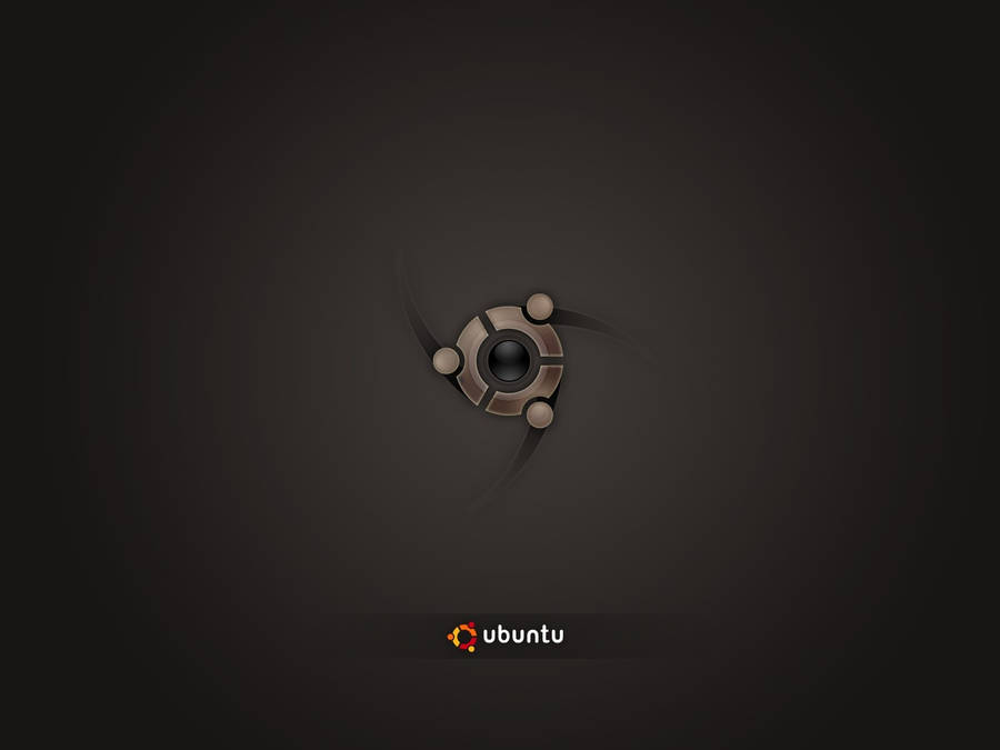 Ubuntu Linux Os Metallic Brown Wallpaper