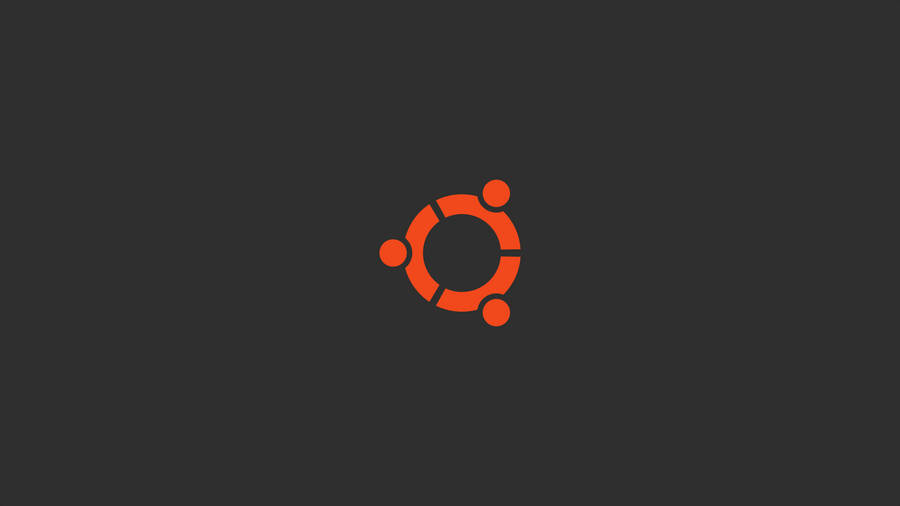 Ubuntu Orange Circle Logo Wallpaper