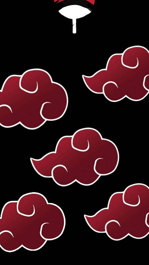 Uchiha Symbol Akatsuki Cloud Iphone Wallpaper