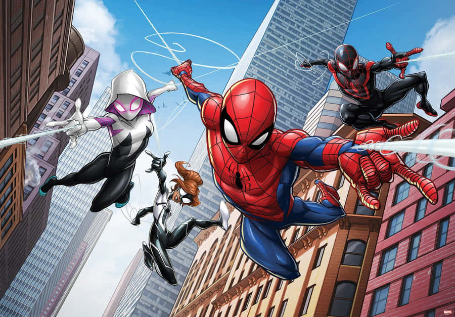 Ultimate Spider-man In Action Wallpaper