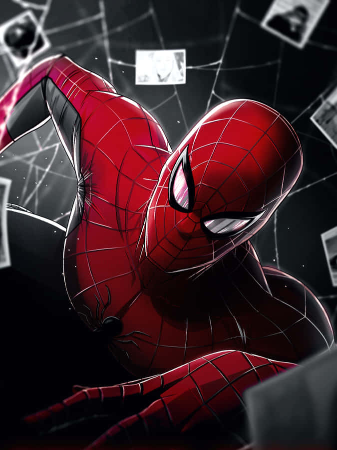 Ultimate Spider-man Swinging Through The City Wallpaper