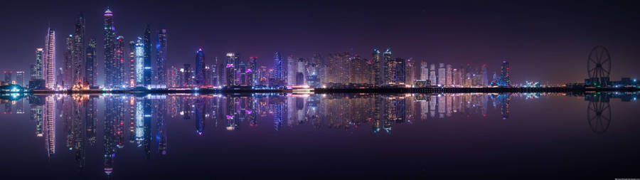 Ultra Wide 4k Aesthetic City Lights Wallpaper