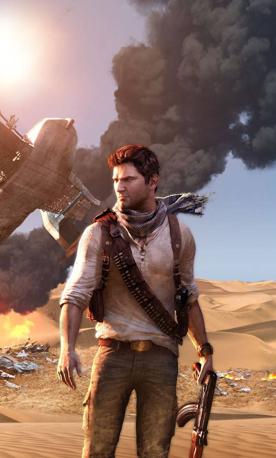 Uncharted Nathan Drake Airplane Crash Wallpaper