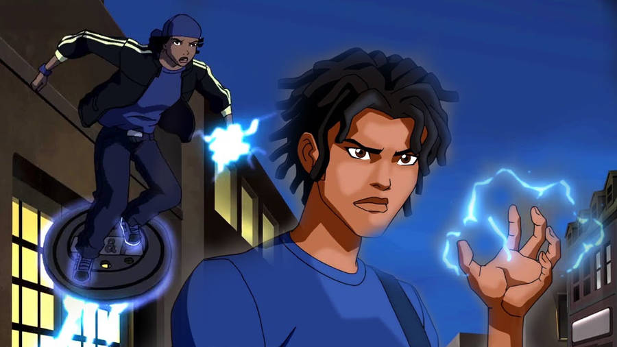 Uncostumed Static Shock Artwork Wallpaper