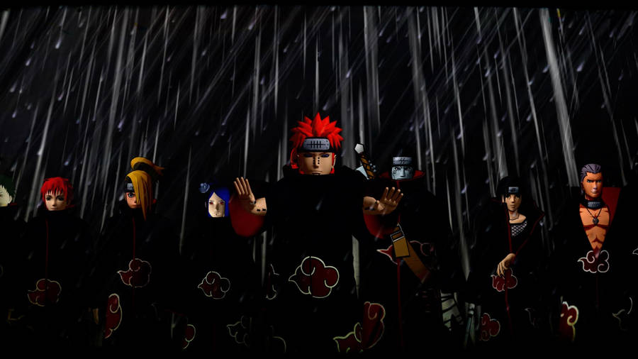 Under The Rain Akatsuki Pc Wallpaper