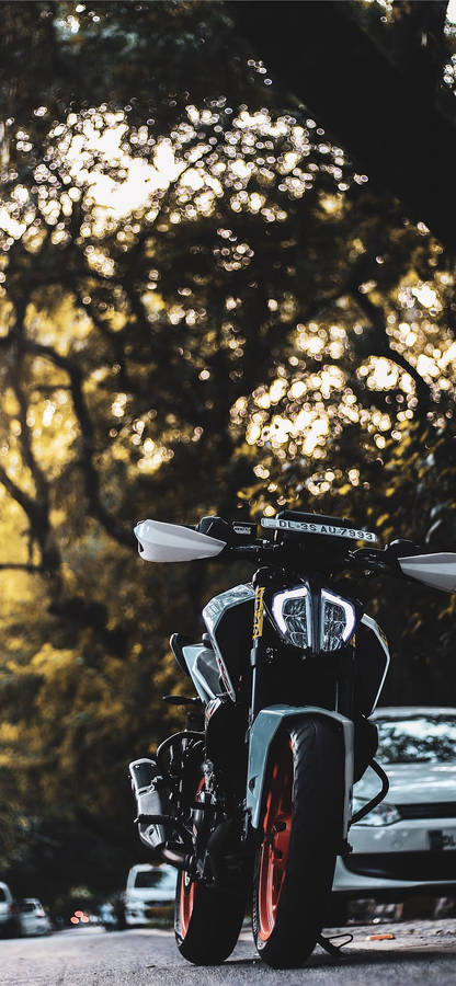 Under The Trees Ktm Iphone Wallpaper