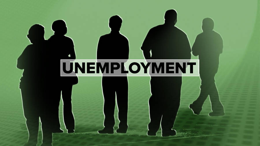 Unemployment Digital Art With Black Silhouettes Wallpaper