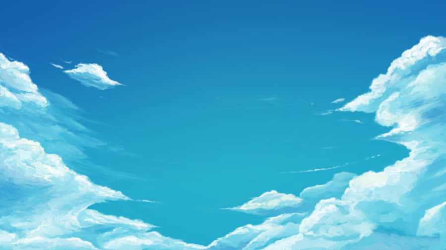 Unending Horizons Of A Royal Blue Anime Sky Wallpaper