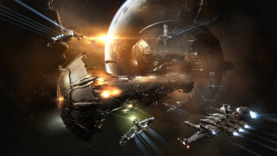 Unforgettable Triglavian Invasion In Eve Online Wallpaper