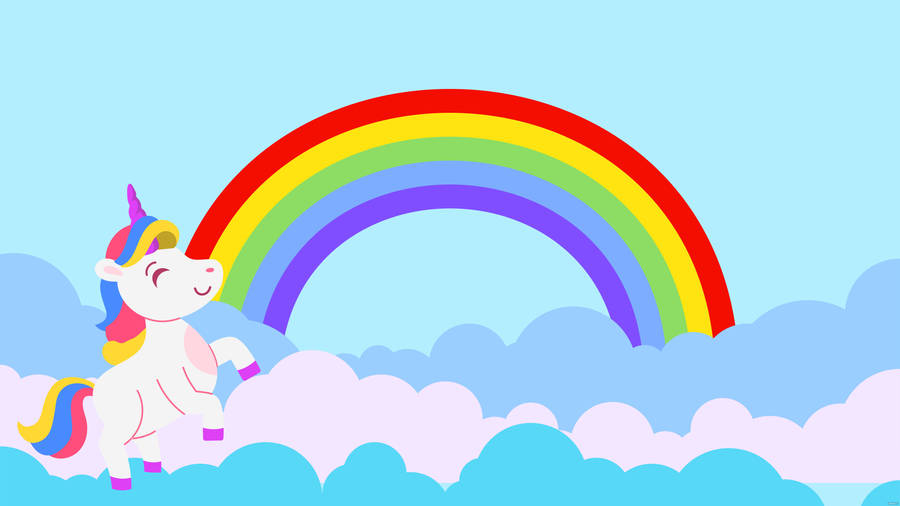 Unicorn Rainbow Background Wallpaper