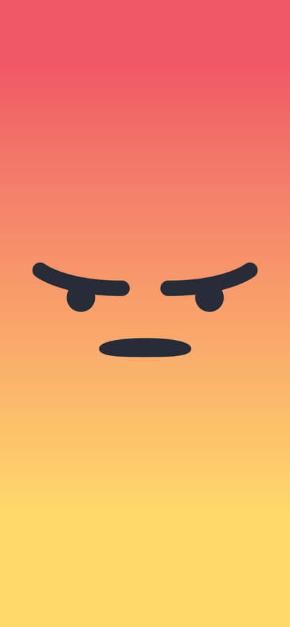 Unimpressed Face Emoji Gradient Background Wallpaper