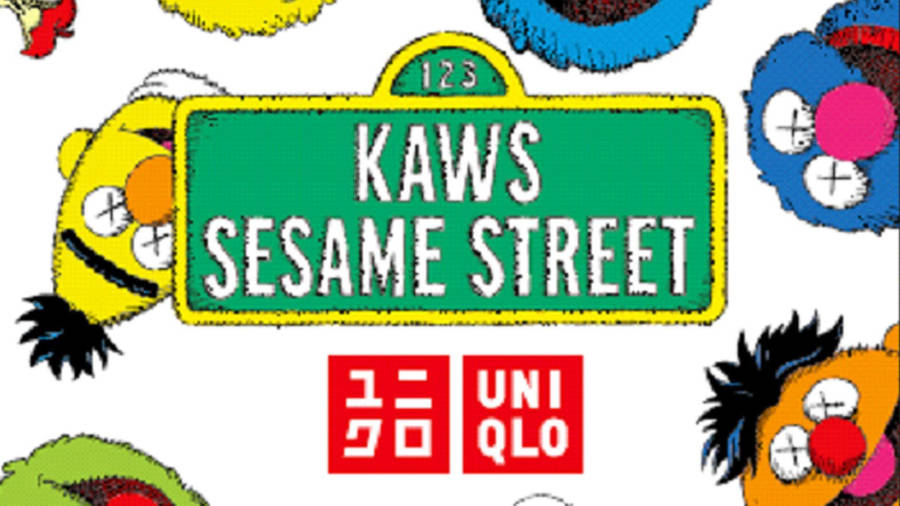 Uniqlo Sesame Street Collaboration Logo Wallpaper