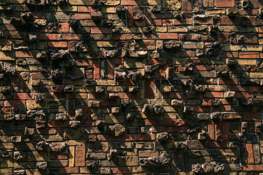 Unique Colored Brick Wall Photography Wallpaper