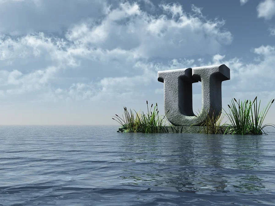 Unique Rock Formation Shaped As Letter U Wallpaper