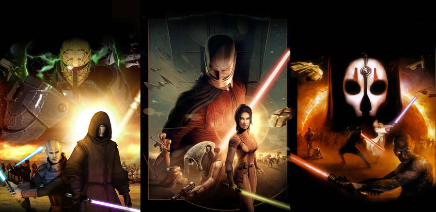 Unite The Force To Survive In The Exciting World Of Kotor Wallpaper