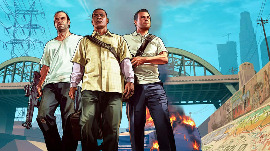 Unite The Gangs In Grand Theft Auto 5 And Take Control Of Gameplay On Desktop Wallpaper