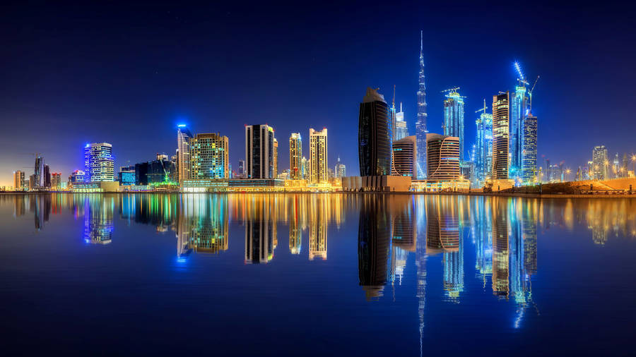 United Arab Emirates City Lights Wallpaper