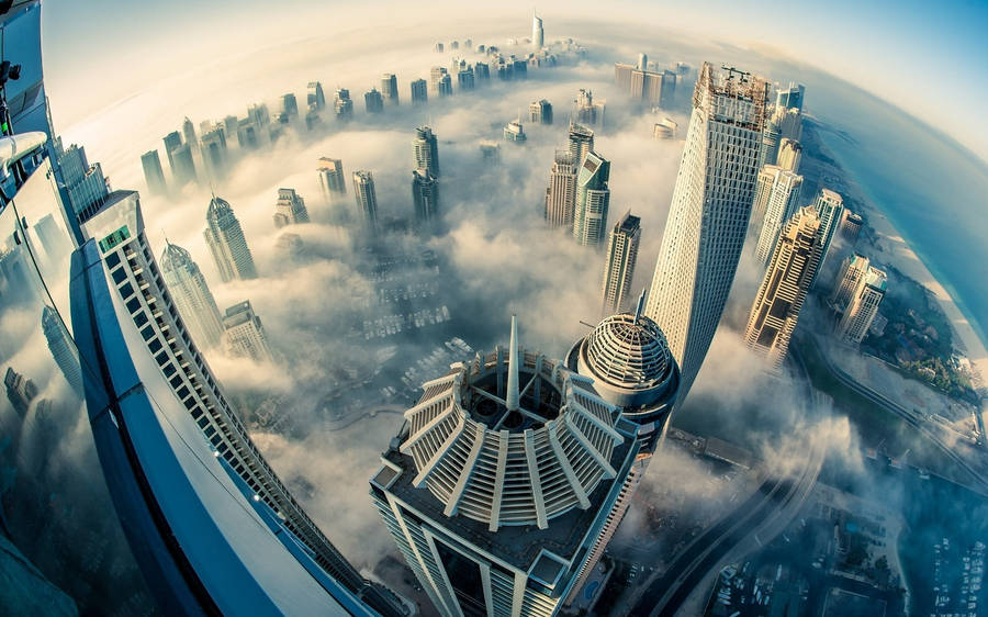 United Arab Emirates Dubai Above Clouds Wallpaper