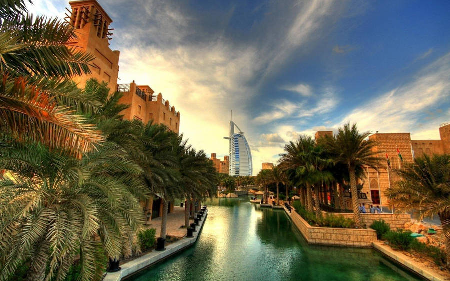 United Arab Emirates Madinat Jumeirah Waterways Wallpaper