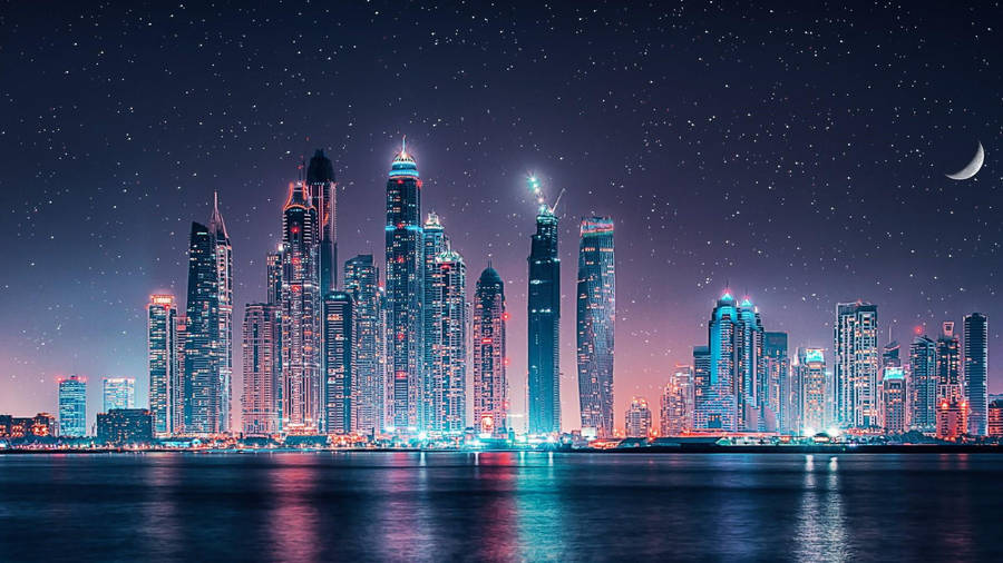United Arab Emirates Starry Night Sky Wallpaper
