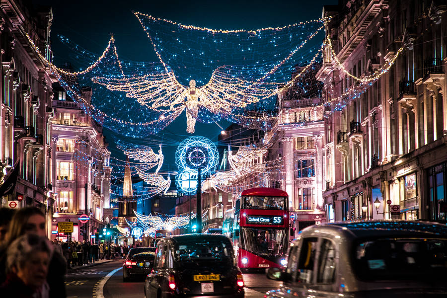 United Kingdom Christmas Lights Wallpaper