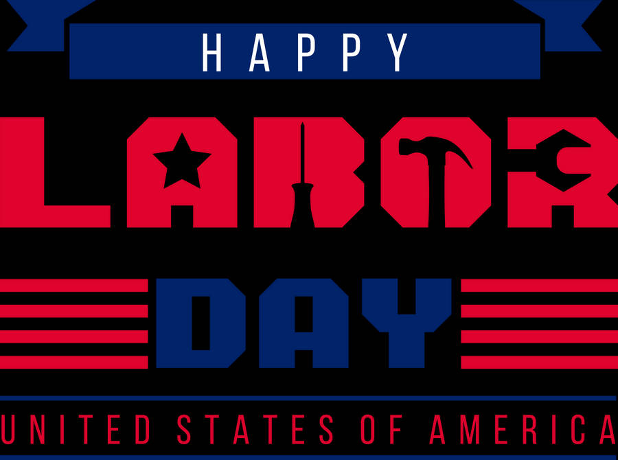 United State Of America Labor Day Poster Wallpaper