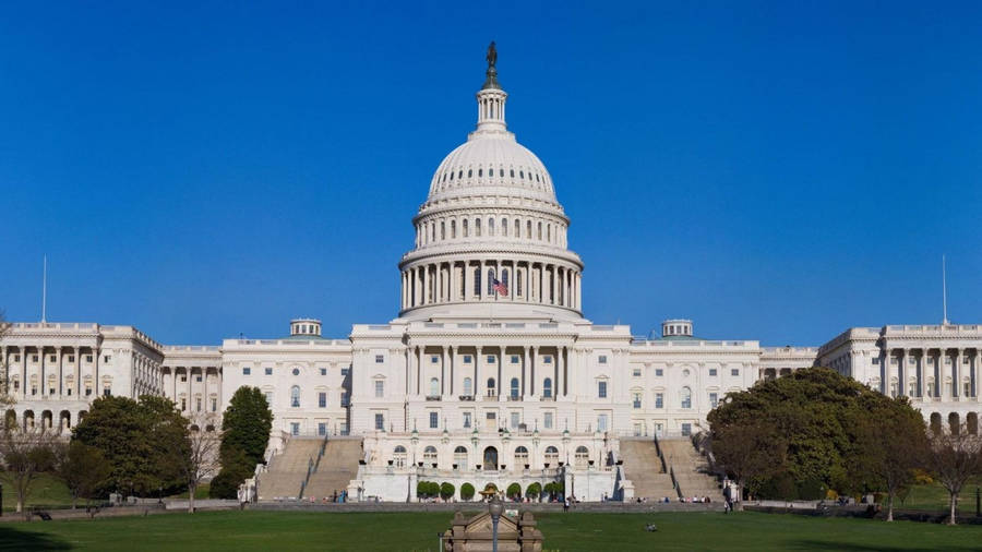 United States Capitol Blue Sky Wallpaper