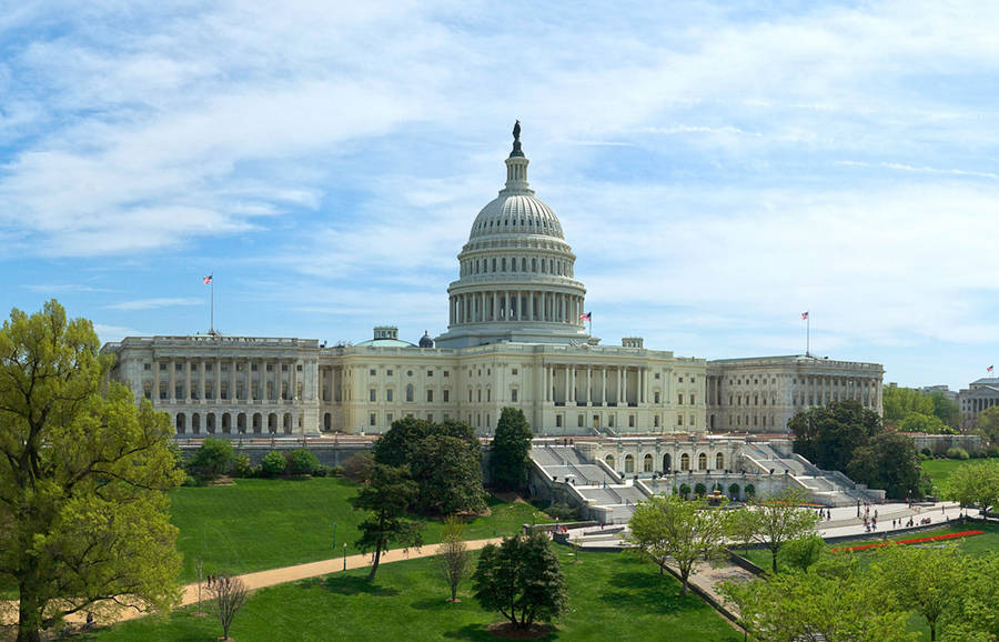 United States Capitol From Afar Wallpaper