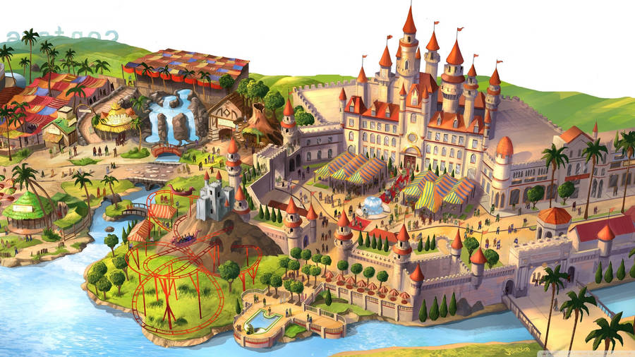 Universal Studios 3d Map Wallpaper