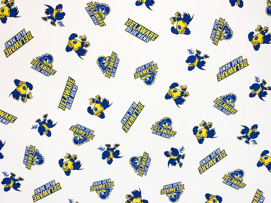 University Of Delaware Blue Hens Pattern Wallpaper