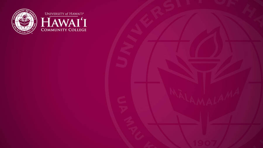 University Of Hawaii Community College Dark Red Wallpaper