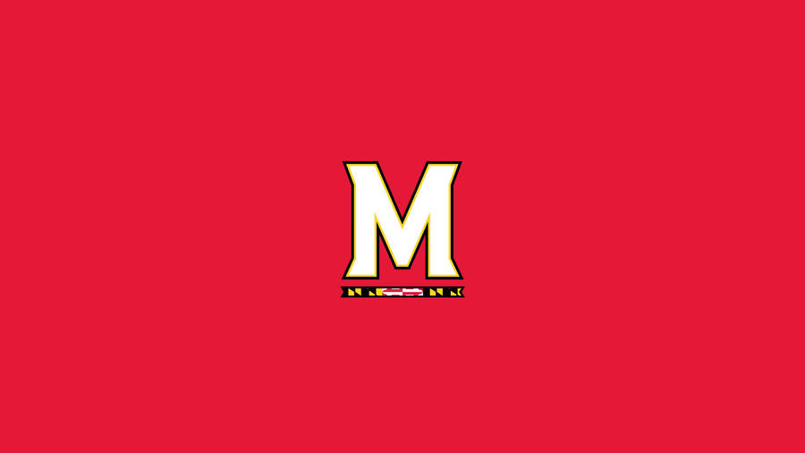 University Of Maryland White On Red Wallpaper