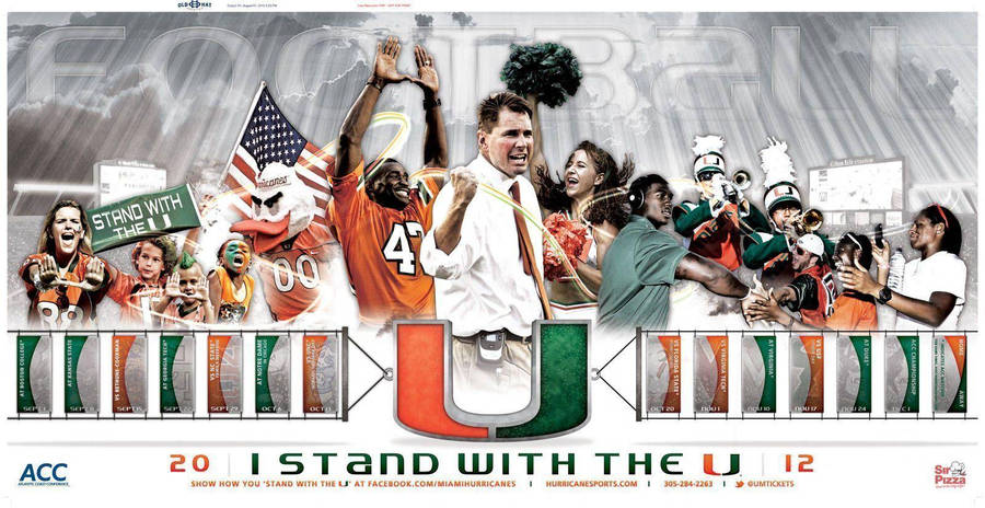 University Of Miami 2012 Team Posing For A Group Picture. Wallpaper