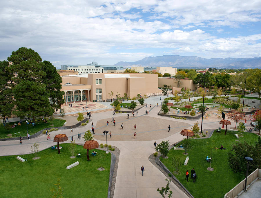 University Of New Mexico Renovated Plaza Wallpaper