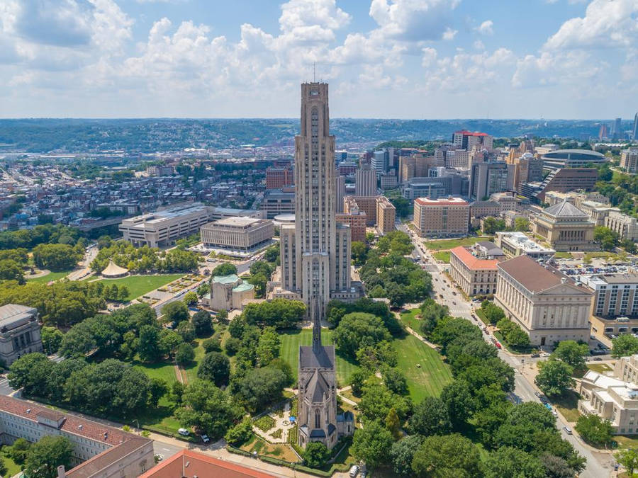 University Of Pittsburgh Aerial Angle Wallpaper