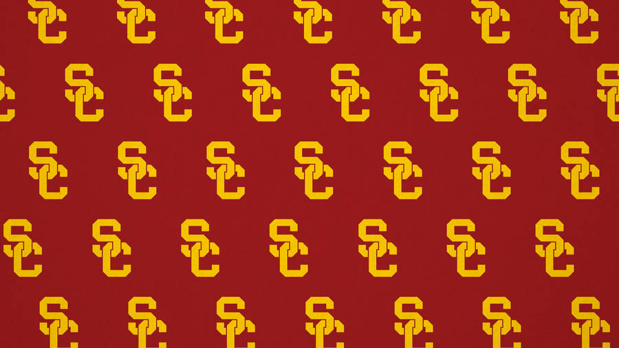 University Of Southern California Pattern Red Wallpaper