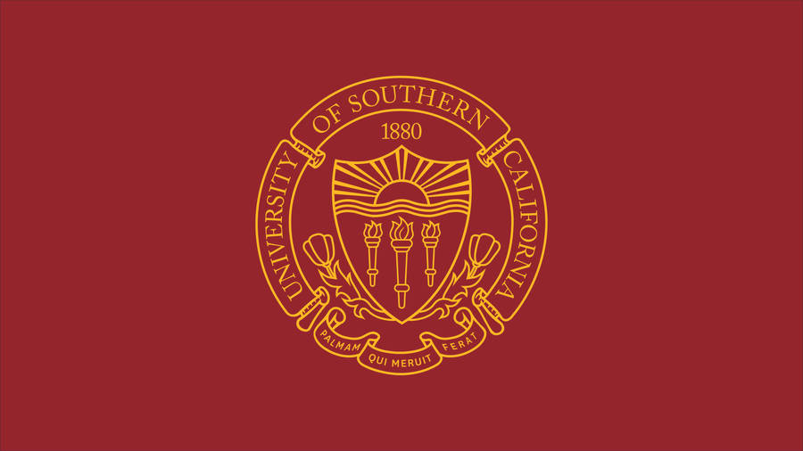 University Of Southern California Seal Red Wallpaper