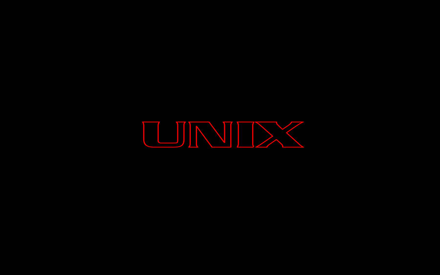 Unix Wordmark In Black Wallpaper