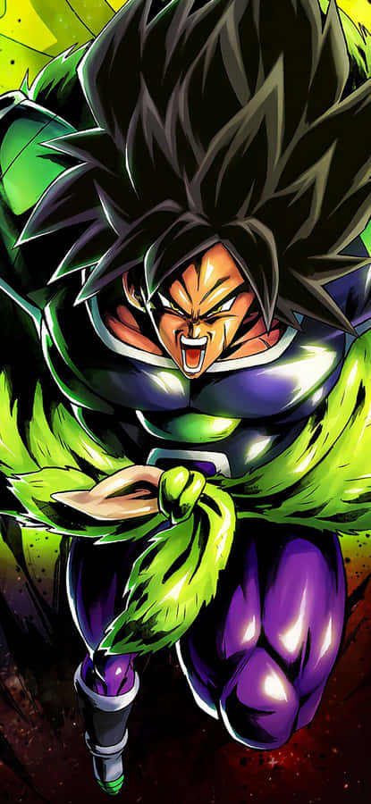Unlock The Power Of Broly's Signature Fighting Intensity With The New Broly Iphone. Wallpaper