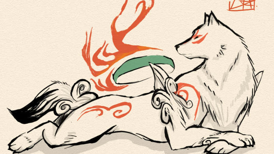 Unlock The World Of Ancient Japan With Okami Hd Wallpaper