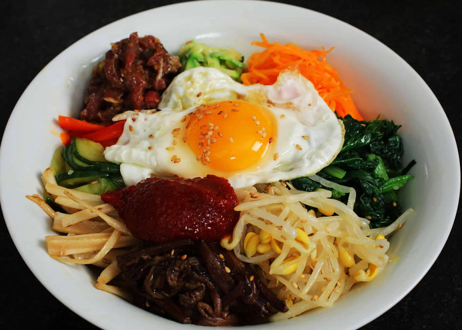 Unmixed Bibimbap Bowl Wallpaper